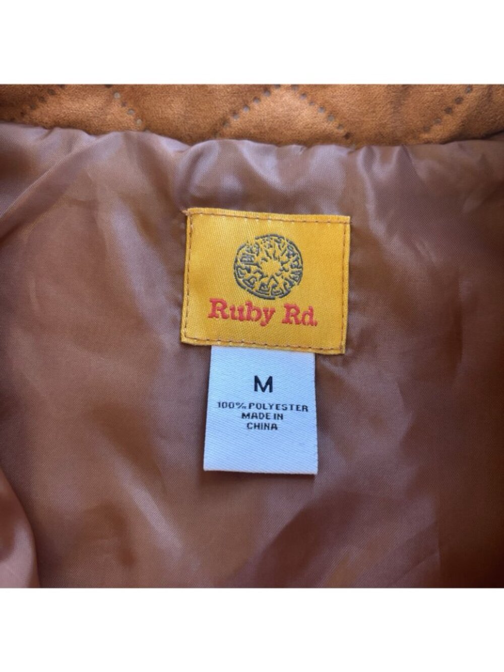 Ruby Rd Quilted Faux Suede Vest - Picture 5 of 7
